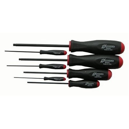 Bondhus Set Of 7 Balldriver Screwdrivers, Proguard Finish, Sizes 1.27-5Mm 10687